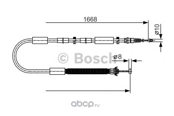 Bosch 1987477911 Трос, стояночная тормозная система