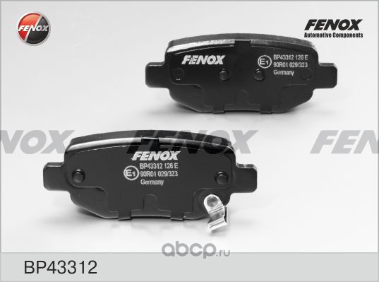 FENOX BP43312 Колодки тормозные задние