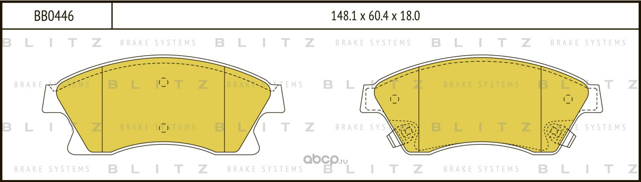 Blitz BB0446 Колодки тормозные дисковые передние