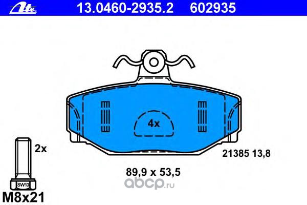Ate 13046029352 Комплект тормозных колодок, дисковый тормоз