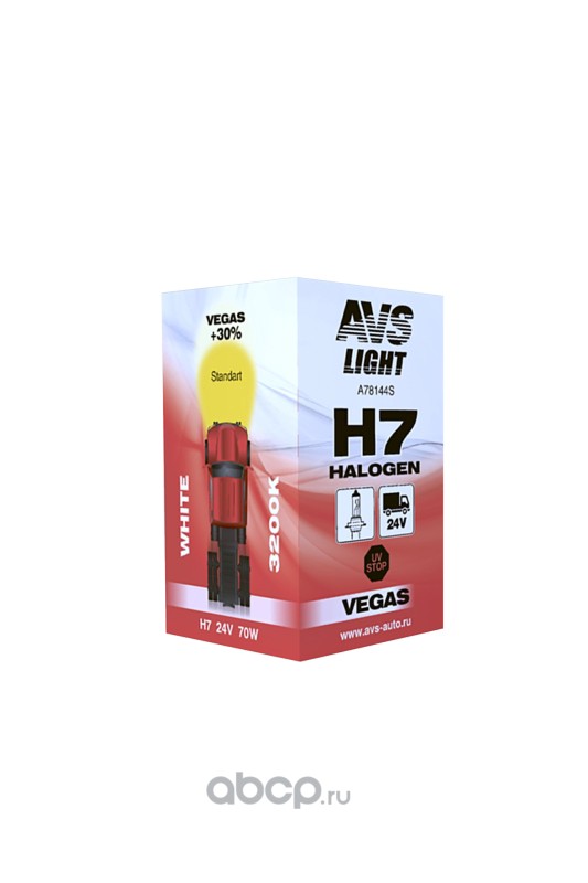 AVS A78144S Лампа галогеновая AVS H7 PX26d 24V 65W 1шт.