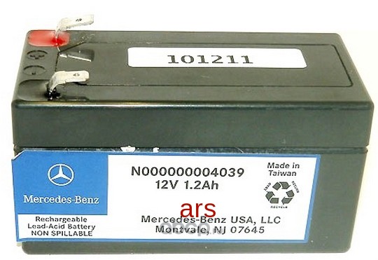 MERCEDES-BENZ 000000004039 Аккумулятор STANDARD 1 А/ч обратная R+ 120x50x50 EN12 А