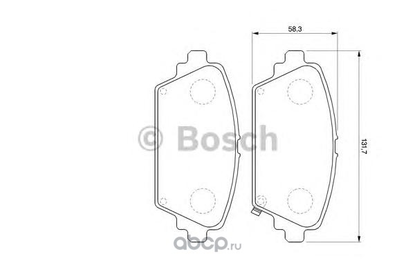 Bosch 0986424663 Комплект тормозных колодок, дисковый тормоз