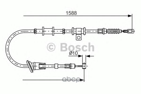 Bosch 1987482245 Трос стояночного тормоза L
