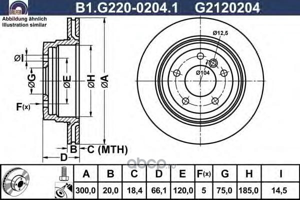 GALFER B1G22002041 Тормозной диск