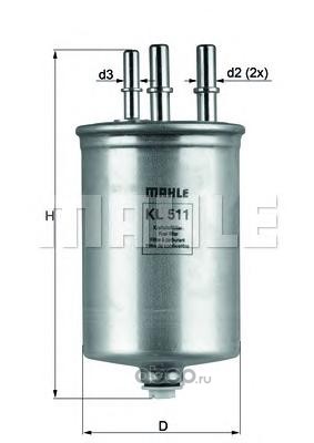 Mahle/Knecht KL511 Фильтр топливный