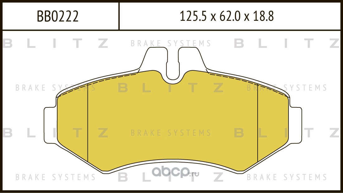 Blitz BB0222 Колодки тормозные дисковые задние