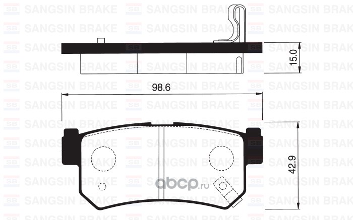Sangsin brake SP1151 Колодки тормозные задние Hi-Q