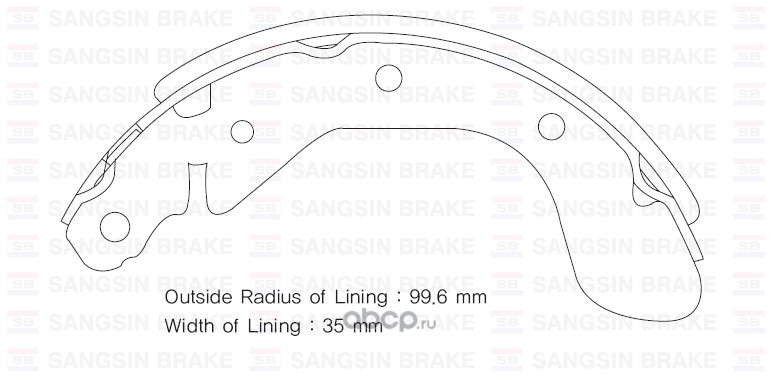 Sangsin brake SA129 Колодки тормозные