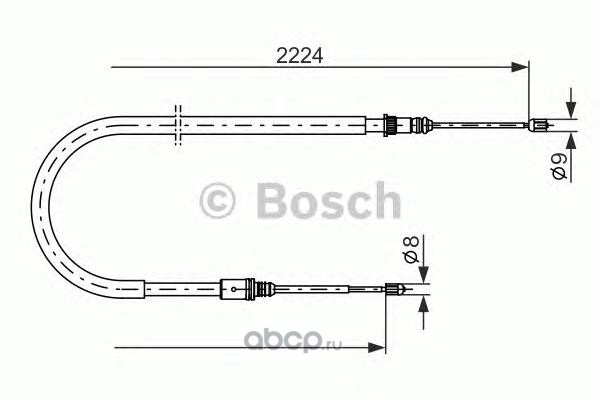 Bosch 1987482303 Трос, стояночная тормозная система