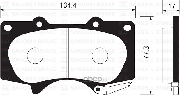 Sangsin brake SP2033 Колодки тормозные передние  SP2033
