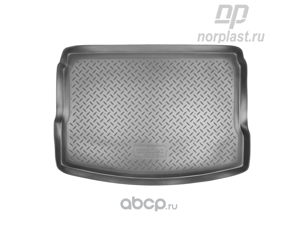 NORPLAST NPLP6160 Коврик в багажник полиуретан NISSAN Qashqai 06-08 черный  1 шт.