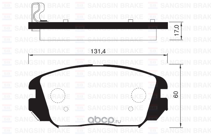 Sangsin brake SP1182 Колодки тормозные передние SP1182
