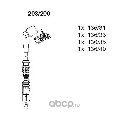 BREMI 203200 Комплект проводов зажигания