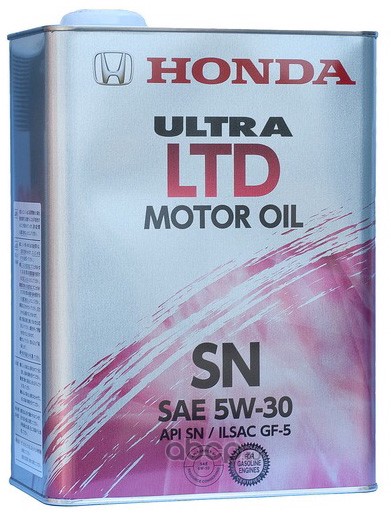 HONDA 0821899974 Масло моторное ULTRA LTD SN/GF 5W-30 синтетическое 4 л