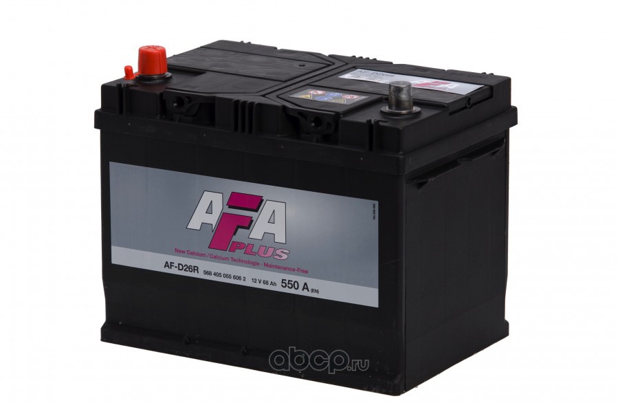 AFA AFD26R Аккумулятор PLUS 68 А/ч прямая L+ 261x175x220 EN550 А
