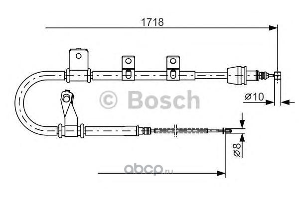 Bosch 1987482075 Трос, стояночная тормозная система