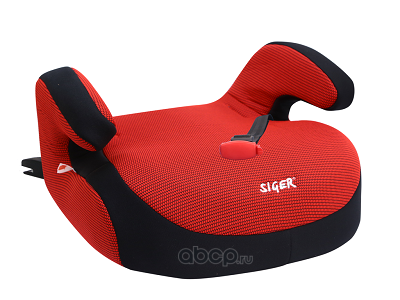 Siger КРЕС0185 Детское автомобильное кресло SIGER &quot;&quot;Бустер FIX&quot;&quot; красный, 6-12 лет, 22-36 кг, группа 3