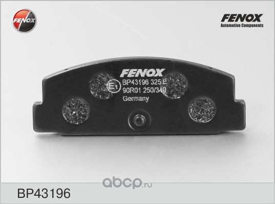 FENOX BP43196 Колодки тормозные задние