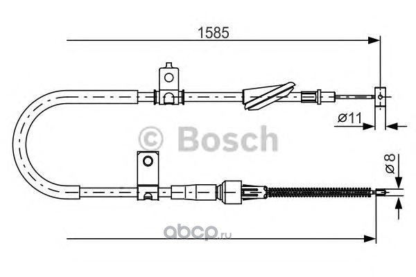 Bosch 1987482257 Трос, стояночная тормозная система