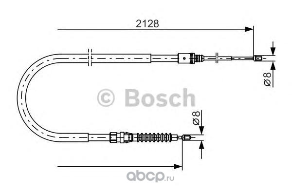 Bosch 1987482324 Трос стояночного тормоза L=R CITROEN DS4/PEUGEOT 308