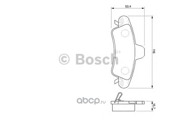 Bosch 0986424744 Комплект тормозных колодок, дисковый тормоз
