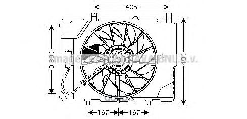 Ava MS7501 Вентилятор радиатора системы охлаждения