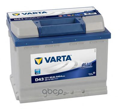 Varta 5601270543132 Батарея аккумуляторная 60А/ч 540А 12В прямая полярн. стандартные клеммы