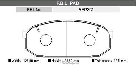 FBL AFP351 Комплект тормозных колодок, дисковый тормоз