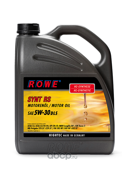 ROWE 2011854803 Масло моторное синтетика 5W-30 5 л.