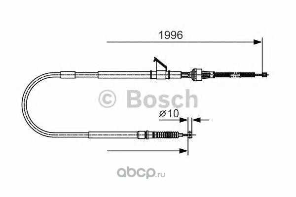 Bosch 1987482068 Трос, стояночная тормозная система