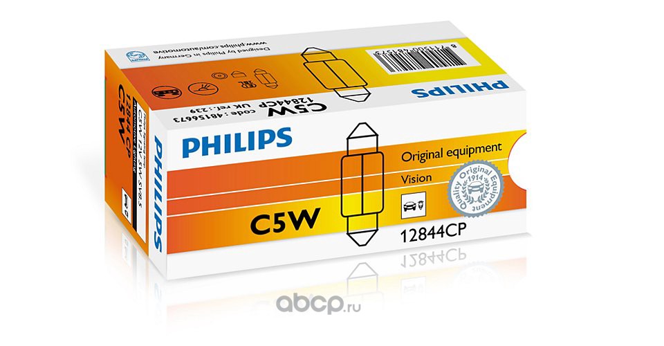 Philips 12844CP Лампа 12V C5W 5W 1 шт. картон