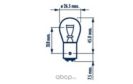 Narva 17925 Лампа 24V P21/5W 21/5W Standard 1 шт. картон