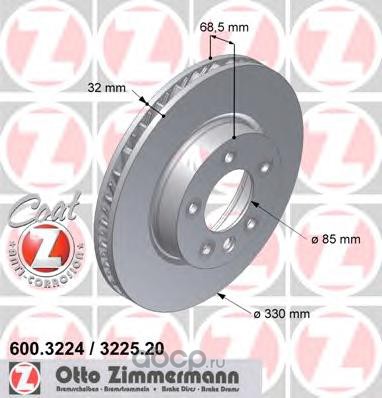 Zimmermann 600322520 Тормозной диск