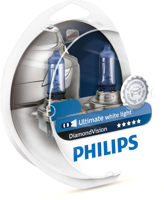 Philips 12258DVS2 Лампа 12V H1 55W Diamond Vision 2 шт. DUOBOX