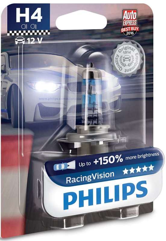 Philips 12342RVB1 Лампа H4 12342 RV 12V 60/55W P43T-38        B1