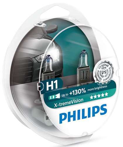 Philips 12258XVS2 Лампа H1 12258 XV+ 12V 55W P14,5S           S2