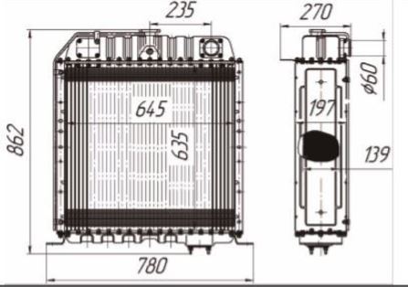 Сердцевина т 150. Радиатор т-150 150-1301010-3. Радиатор 150у-1301010-3/4 (т-150, Нива). Радиатор 150у.13.010-3. Радиатор охлаждения т 150 Размеры.