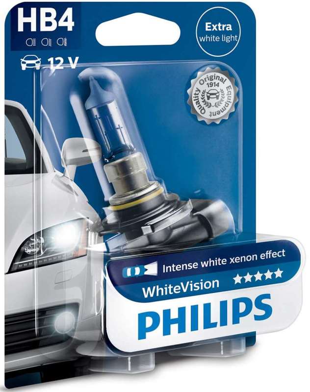 Philips 9006WHVB1 Лампа HB4 9006 WHV 12V 51W P22D             B1