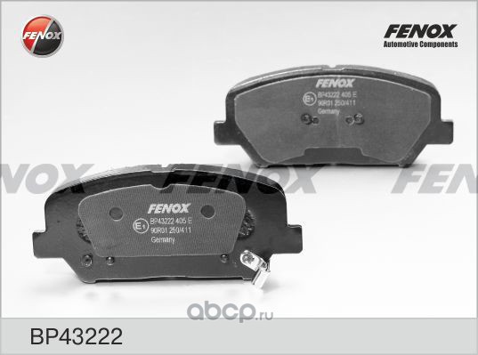 FENOX BP43222 Колодки передние HYUNDAI/KIA Elantra/i30/Cerato/Optima/Ceed/ProCeed