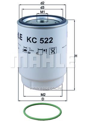 Mahle/Knecht KC522D Fuel-Filter (KC,KL,KX,KI)