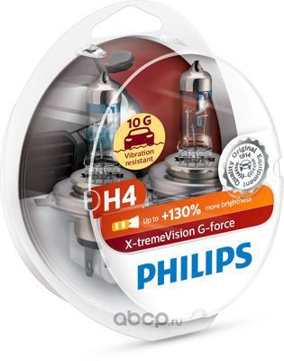 Philips 12342XVGS2 Лампа H4 12342 XVG 12V 60/55W P43T-38       S2
