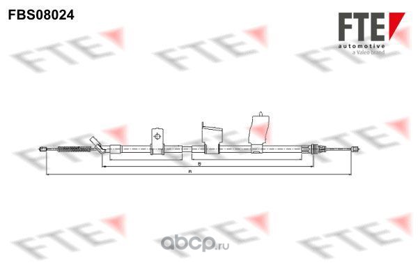 FTE Automotive FBS08024 Трос, стояночная тормозная система