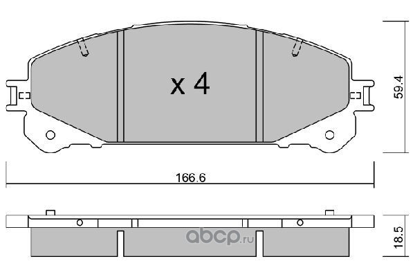 Aisin BPTO1016 Комплект тормозных колодок, дисковый тормоз