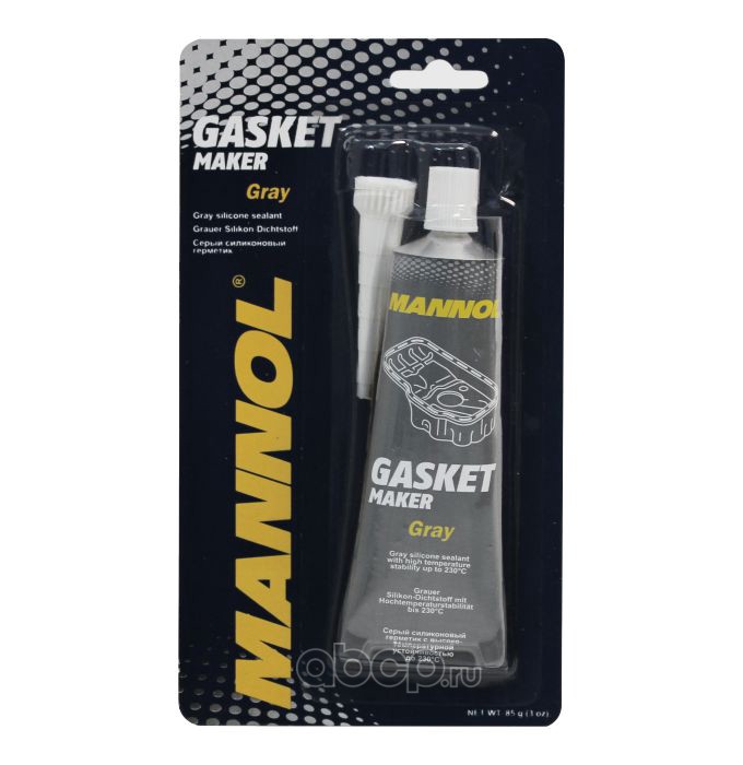 MANNOL 2417 9913 Серый силиконовый герметик (от -40 С до +230 С) / Gasket Maker Gray (85гр.)