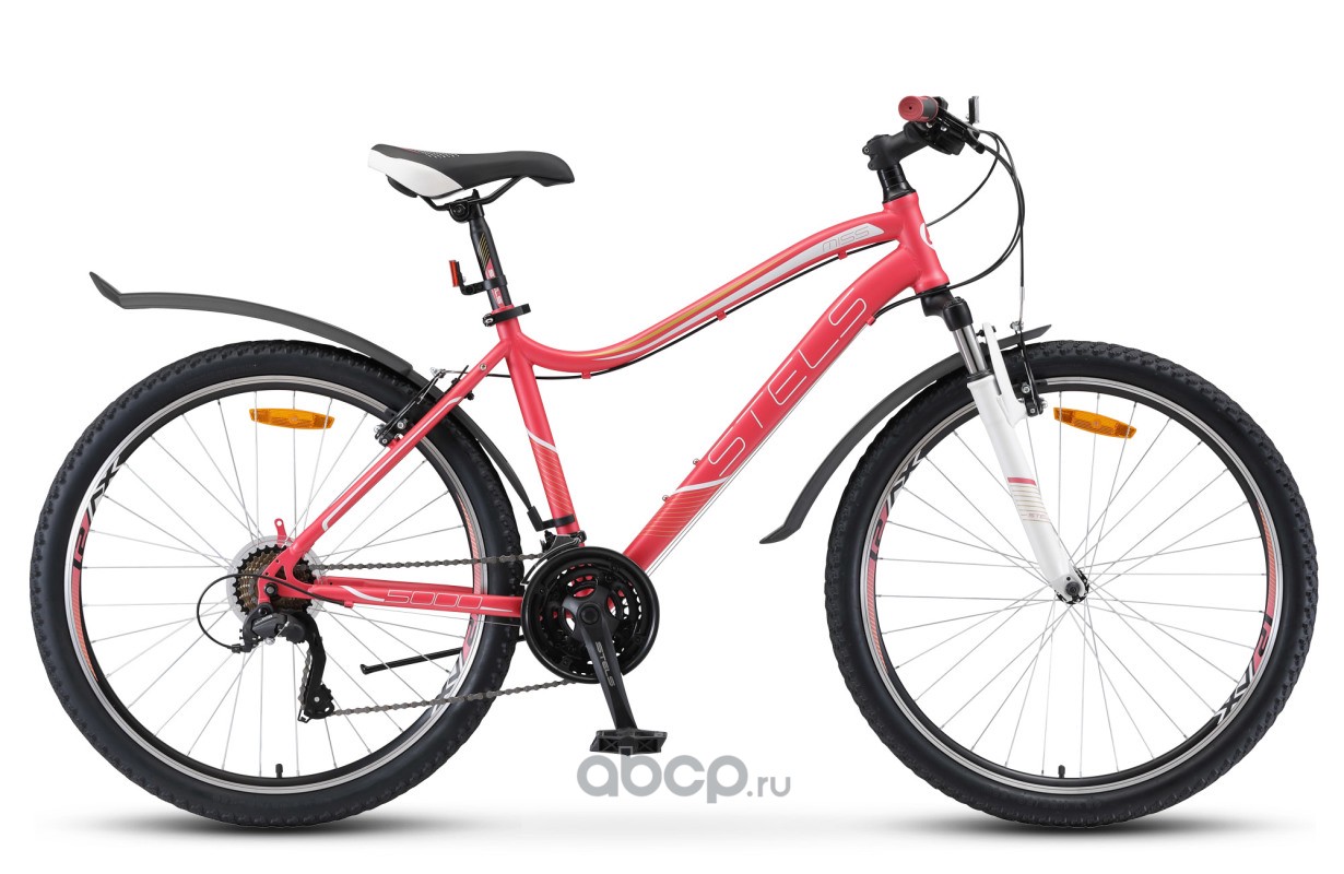 Stels LU074803 Велосипед 26 горный STELS Miss 5000 V (2018) количество скоростей 21 рама сталь 15 розовый
