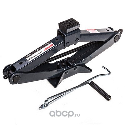Skyway S01801008 Домкрат механический ромбический 3т h 140-455 SKYWAY с резиновой опорной частью в сумке