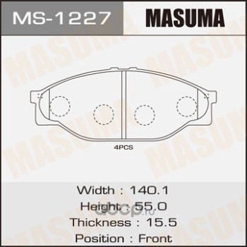 Masuma MS1227 Колодки тормозные