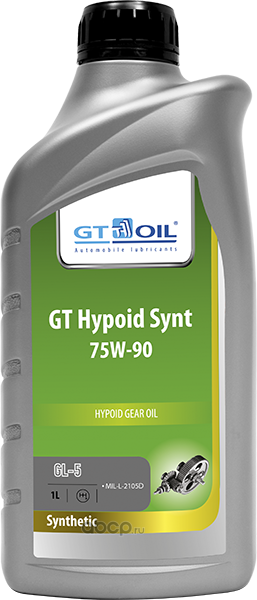 GT OIL 8809059407868 Масло трансмиссионное GT HYPOID SYNT GL-5 75W90 синтетическое 1 л