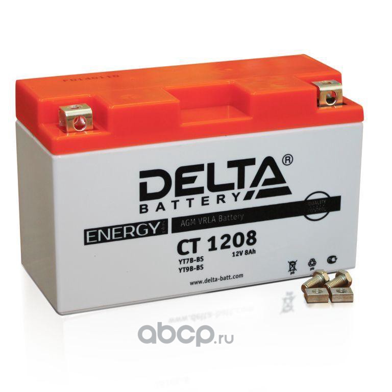 DELTA battery CT1208 Аккумулятор AGM 8 А/ч прямая L+ 150x66x95 EN130 А